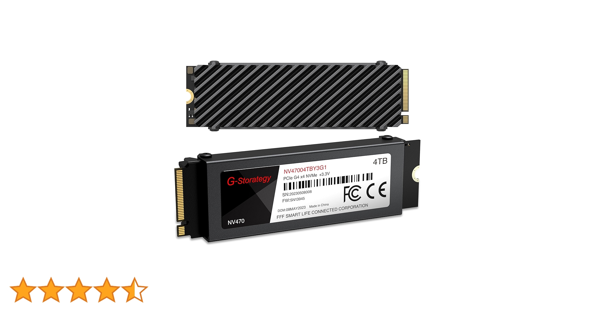 内蔵型SSD M.2 SSD 4TB G-Storategy NV47004TBY3G1 Amazon | G-Storategy SSD 4TB M.2 ヒートシンク 付き 【新型PS5